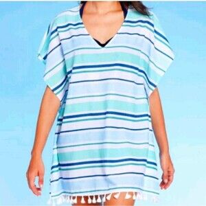 NWT Kona Sol Women's V Neck Tunic Swim Cover Up Lightweight Size Medium